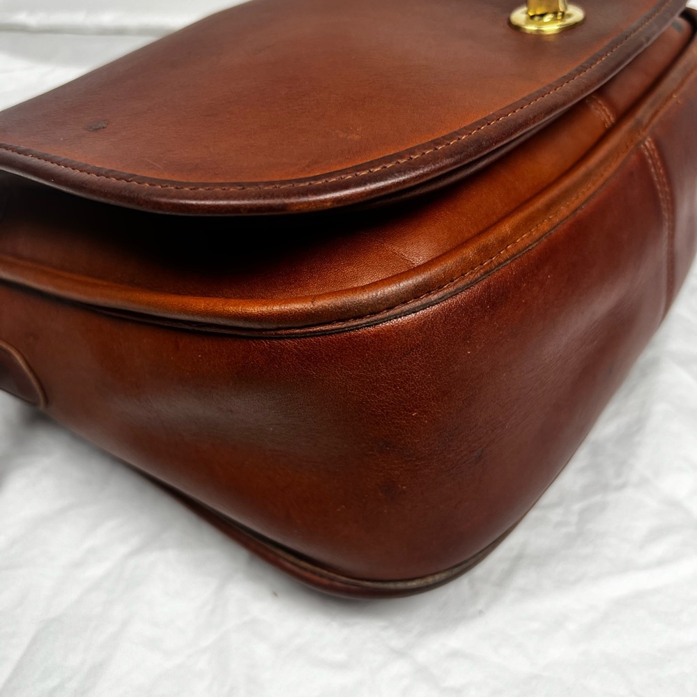 VINTAGE COACH Ranch Bag #9852 Mahogany Leather Made in USA Pre-1994 - Picture 10 of 16